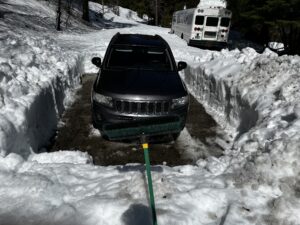 I dug my car out!! It can't go anywhere, though...
